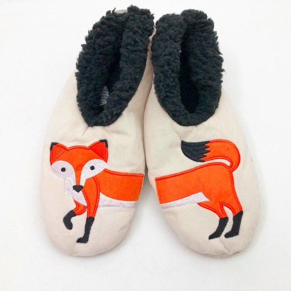 NWT Snoozies Women's Feeling Foxy Slippers Medium 7/8 Light Beige - Picture 1 of 6